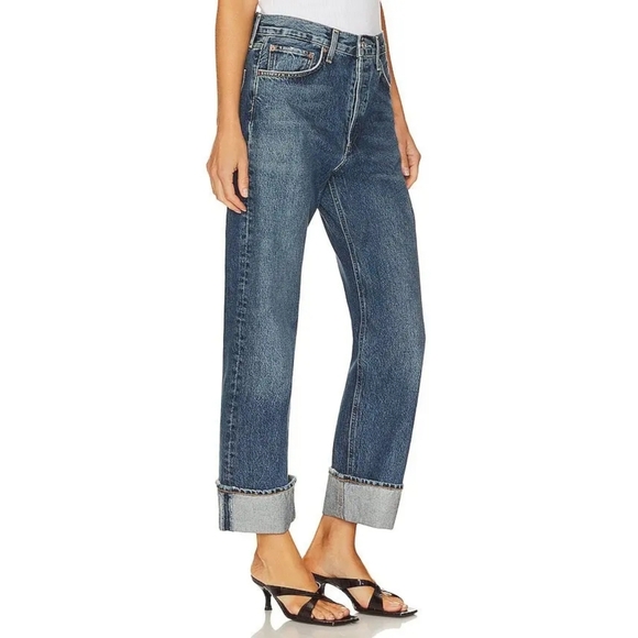 AGOLDE Fran Low Slung Easy Straight Jeans 24 - Picture 4 of 12